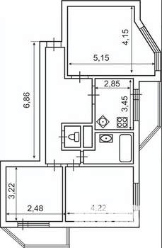 3-к квартира, вторичка, 77м2, 17/17 этаж