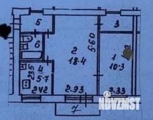 2-к квартира, вторичка, 43м2, 5/5 этаж