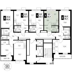 Студия квартира, вторичка, 22м2, 5/16 этаж