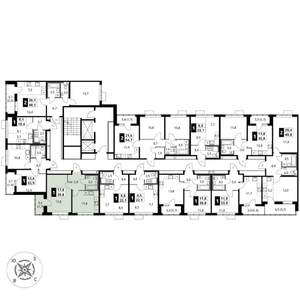 1-к квартира, вторичка, 40м2, 9/16 этаж