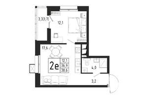 1-к квартира, вторичка, 39м2, 3/11 этаж