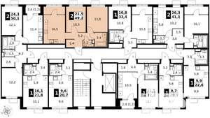 2-к квартира, вторичка, 49м2, 5/17 этаж