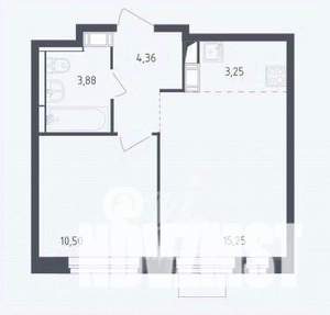 1-к квартира, вторичка, 37м2, 10/12 этаж