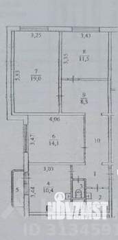 3-к квартира, вторичка, 76м2, 6/25 этаж