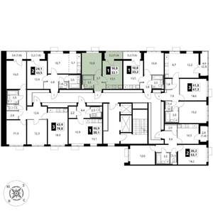 1-к квартира, вторичка, 33м2, 14/17 этаж