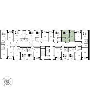 1-к квартира, вторичка, 33м2, 4/17 этаж