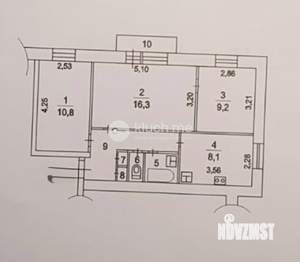 3-к квартира, вторичка, 55м2, 5/9 этаж