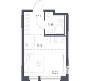 Студия квартира, вторичка, 23м2, 11/17 этаж