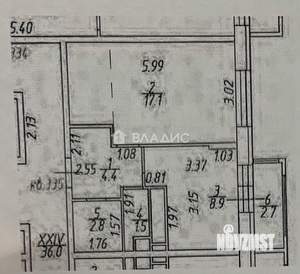 Студия квартира, вторичка, 37м2, 16/17 этаж