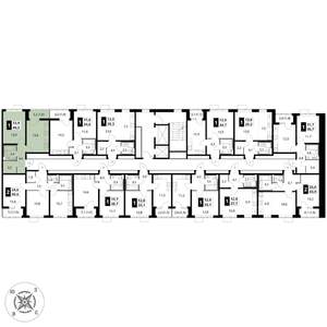 1-к квартира, вторичка, 41м2, 2/17 этаж