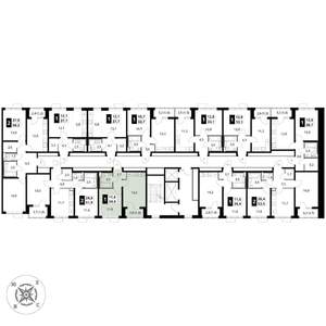 1-к квартира, вторичка, 34м2, 2/17 этаж