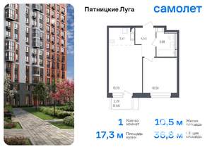 1-к квартира, вторичка, 37м2, 7/12 этаж