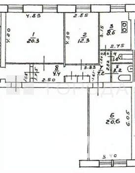 3-к квартира, вторичка, 78м2, 1/5 этаж