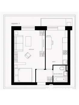 1-к квартира, вторичка, 30м2, 5/7 этаж