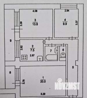 3-к квартира, вторичка, 67м2, 6/13 этаж