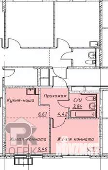 2-к квартира, вторичка, 35м2, 4/17 этаж