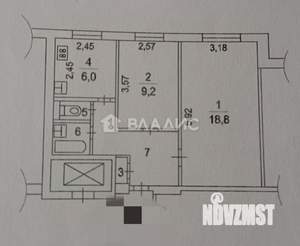 2-к квартира, вторичка, 44м2, 2/9 этаж