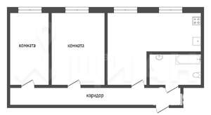 3-к квартира, вторичка, 55м2, 2/5 этаж