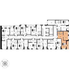 2-к квартира, вторичка, 49м2, 13/17 этаж