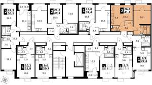 2-к квартира, вторичка, 41м2, 5/17 этаж