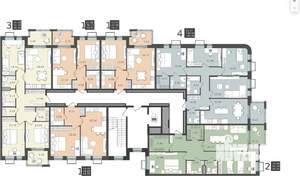 1-к квартира, строящийся дом, 41м2, 2/5 этаж