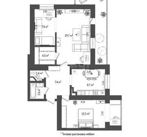 3-к квартира, вторичка, 72м2, 11/14 этаж
