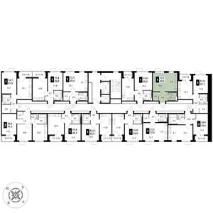 Студия квартира, вторичка, 30м2, 4/17 этаж