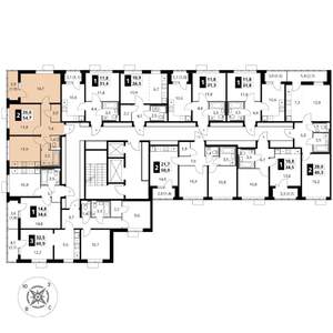 2-к квартира, вторичка, 55м2, 6/17 этаж