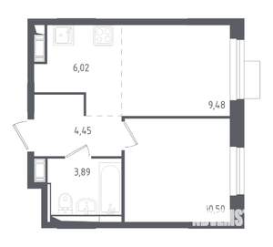 1-к квартира, вторичка, 34м2, 12/12 этаж