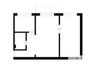 2-к квартира, вторичка, 45м2, 3/12 этаж