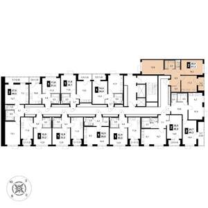 2-к квартира, вторичка, 57м2, 3/17 этаж