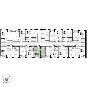 1-к квартира, вторичка, 34м2, 7/17 этаж