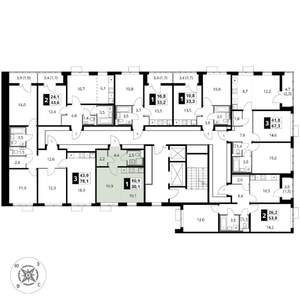 Студия квартира, вторичка, 30м2, 13/17 этаж