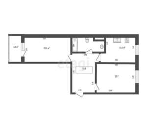 2-к квартира, вторичка, 57м2, 9/19 этаж