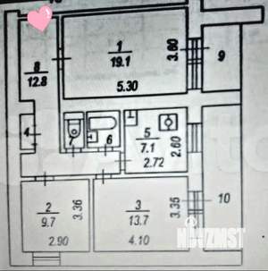 3-к квартира, вторичка, 67м2, 6/13 этаж