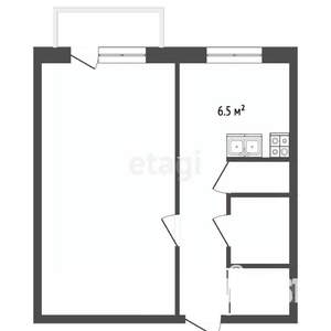1-к квартира, вторичка, 37м2, 7/9 этаж