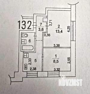 2-к квартира, вторичка, 35м2, 2/9 этаж