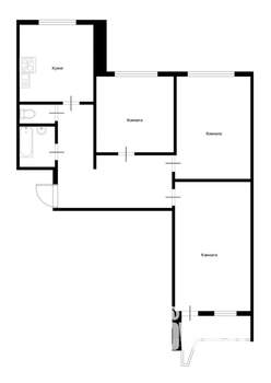 3-к квартира, вторичка, 74м2, 2/17 этаж