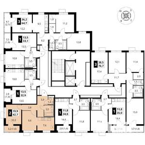 2-к квартира, вторичка, 43м2, 3/17 этаж