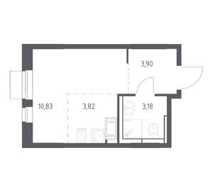 Студия квартира, вторичка, 22м2, 3/12 этаж
