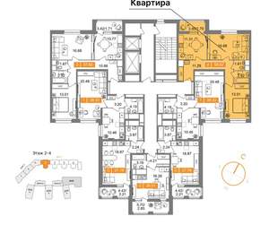 2-к квартира, вторичка, 59м2, 7/17 этаж
