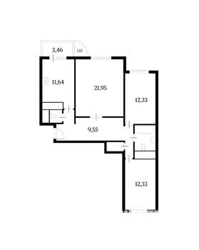 3-к квартира, вторичка, 81м2, 14/17 этаж