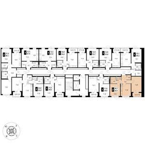 2-к квартира, вторичка, 54м2, 10/17 этаж