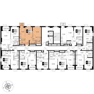 2-к квартира, вторичка, 46м2, 5/17 этаж