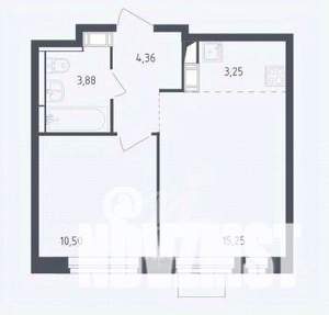 1-к квартира, вторичка, 37м2, 10/12 этаж