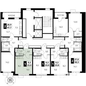 Студия квартира, вторичка, 23м2, 11/17 этаж