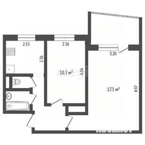 2-к квартира, вторичка, 44м2, 4/9 этаж