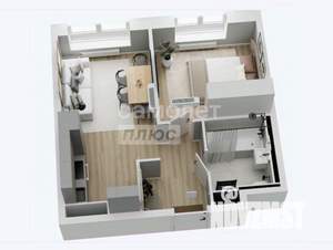 2-к квартира, вторичка, 34м2, 3/12 этаж