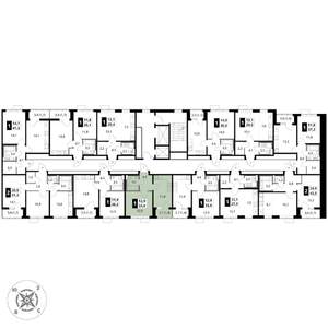 1-к квартира, вторичка, 34м2, 15/17 этаж