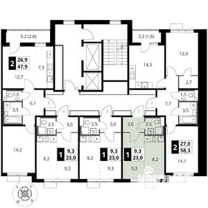 Студия квартира, вторичка, 23м2, 8/17 этаж